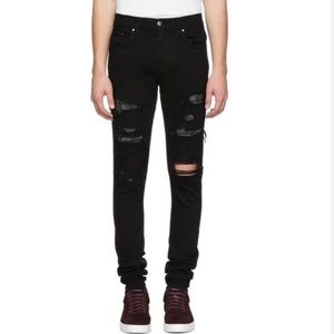 Authentic Amiri Balck Crystal Skinny Jeans Thrasher Size 32 2019 edition